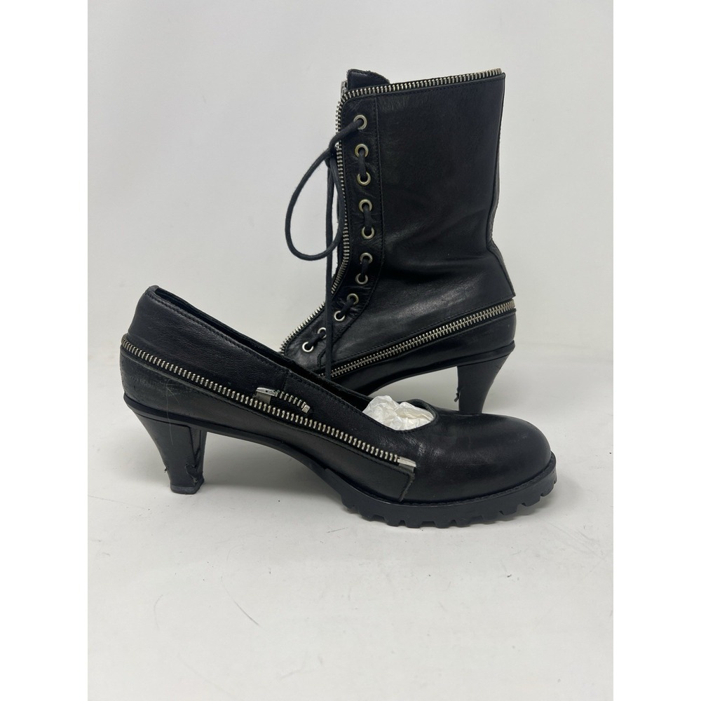 LIMI feu Yohji Yamamoto Black Convertible Boots Size M Measure 9.5‎ Inches - Picture 7 of 12